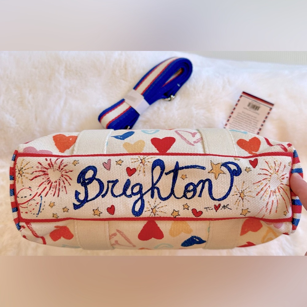 Brighton! Mini Tote Bag/Red White & You/Crossbody & Top Handle - Picture 7 of 16
